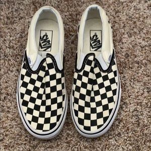 Checkered vans size 7 worn twice